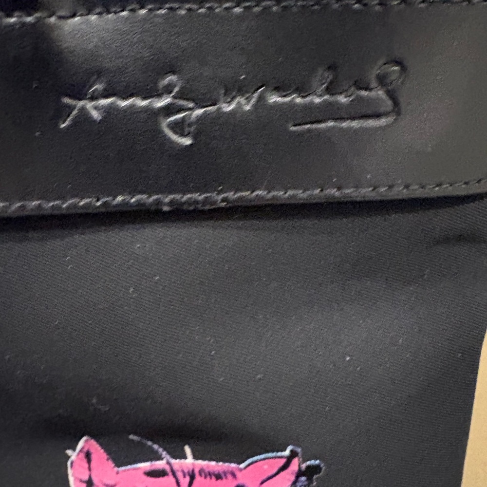 🍀Andy Warhol Cat Print Tote Bag Black Canvas Pink Gray Pop Art Cats - Picture 2 of 7